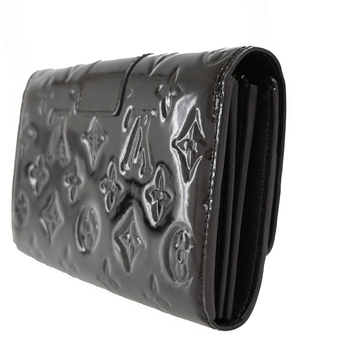 LOUIS VUITTON Bow Long Wallet Monogram Vernis Leather Purple M91498 69EE259