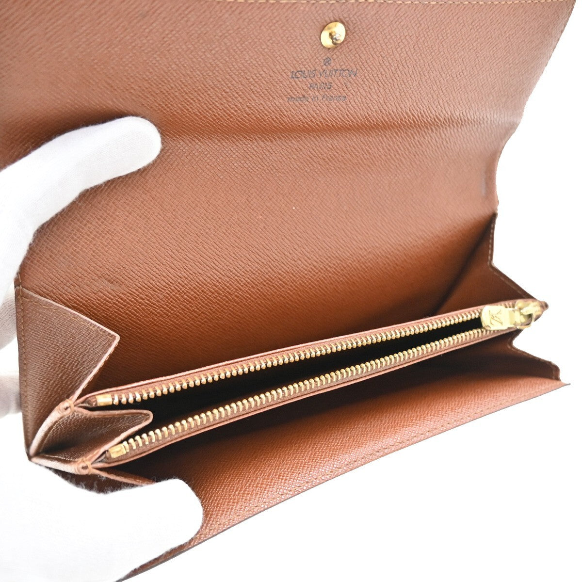 LOUIS VUITTON Porte Monnaie Credit Long Wallet Monogram Leather M61725 01FB564