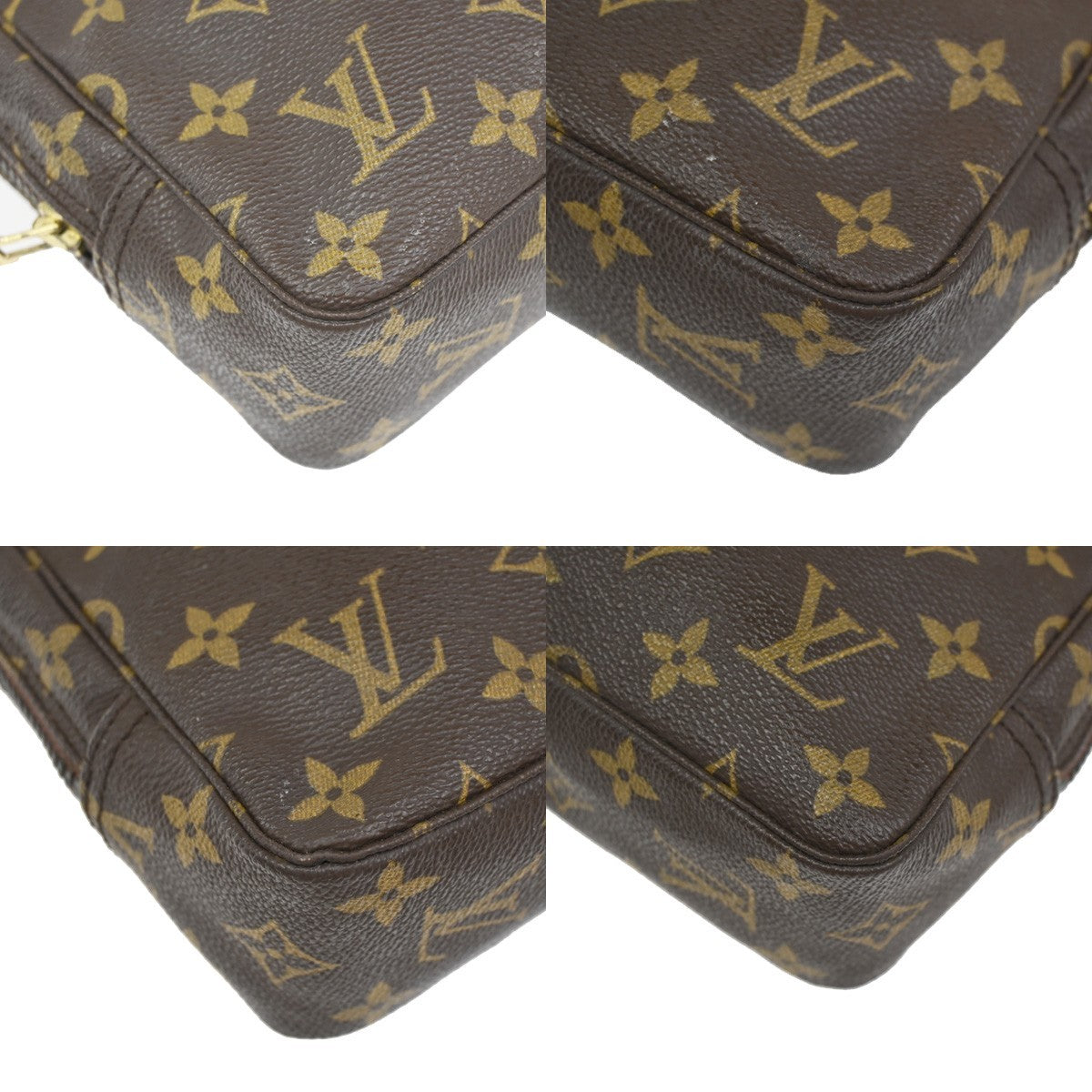LOUIS VUITTON Trousse Toilette 23 Clutch Hand Bag Monogram Brown M47524 68ZA159