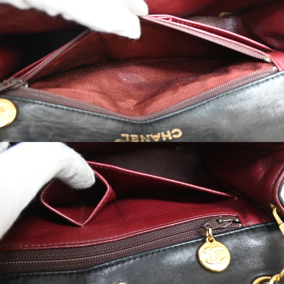 CHANEL CC Full Flap Matelasse 23 Chain Shoulder Bag Leather Black GHW 861RJ067