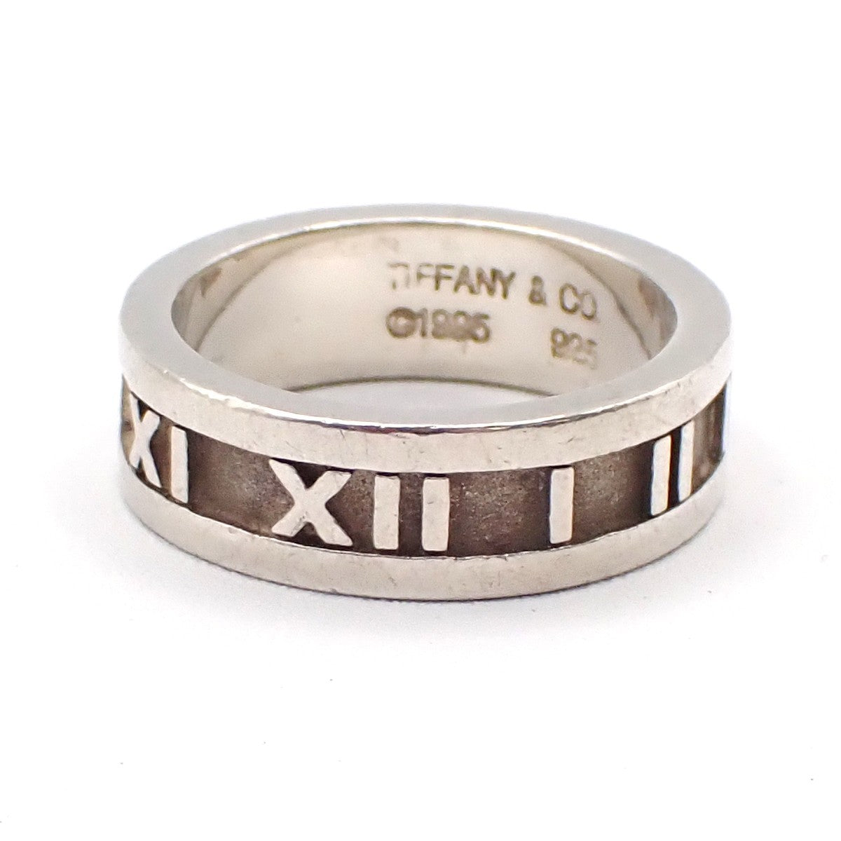 Tiffany & Co. Logo Roman Numeral Atlas Ring JP 13 US 6.5 Silver 925 01EG101