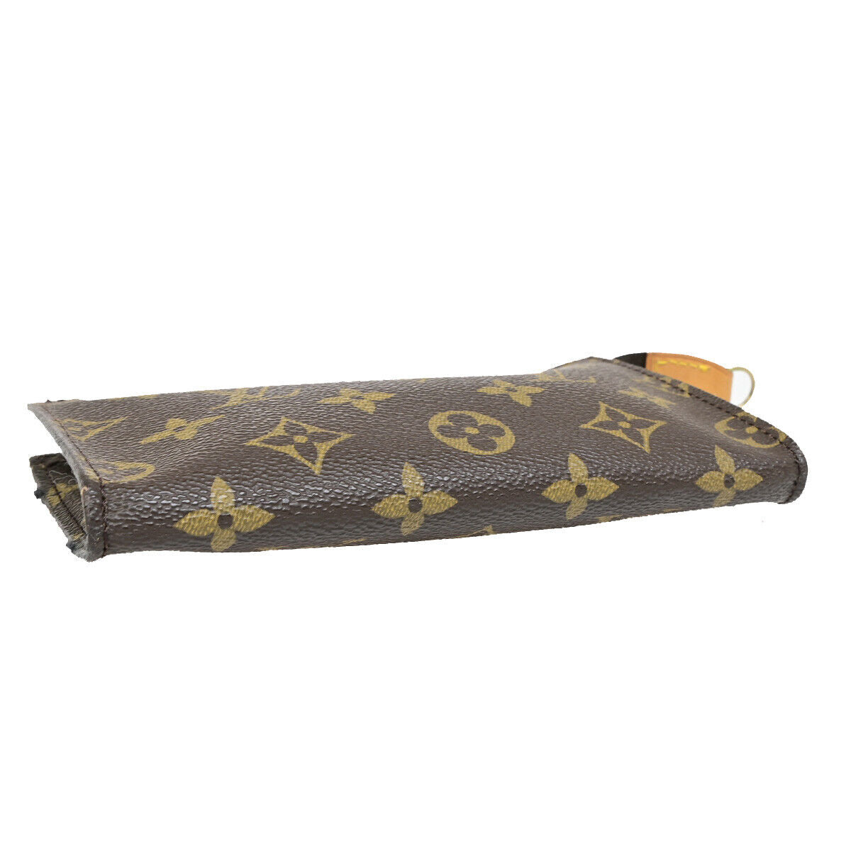 LOUIS VUITTON Logo BUCKET PM Pouch Bag Monogram Leather Brown France 04YE969