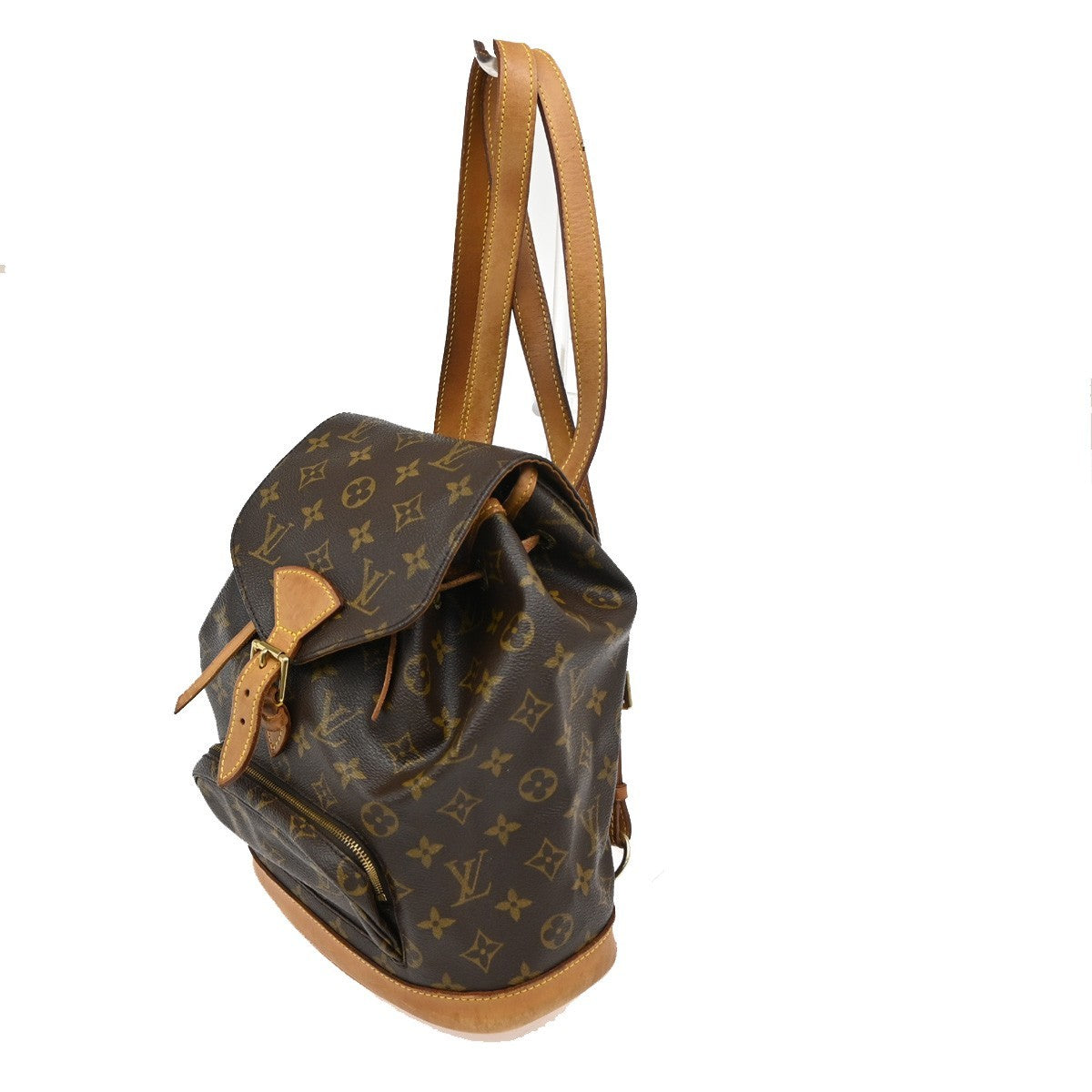 LOUIS VUITTON Montsouris MM Backpack Bag Monogram Leather Brown M51136 90KB089