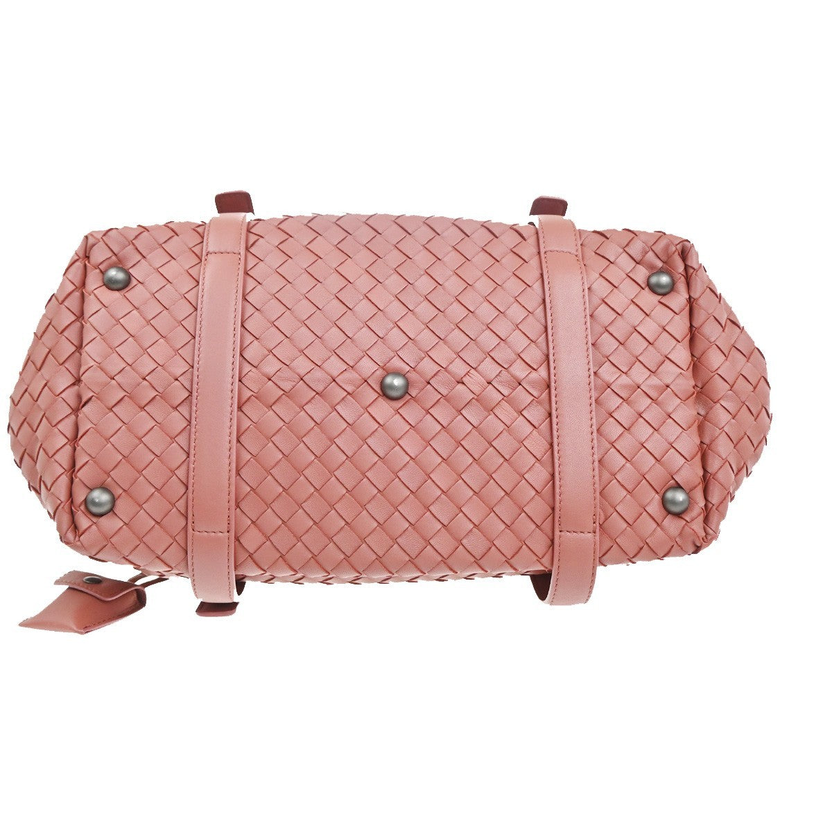 BOTTEGA VENETA Intrecciato Montaigne Shoulder Handbag Leather Pink Italy 53RL748