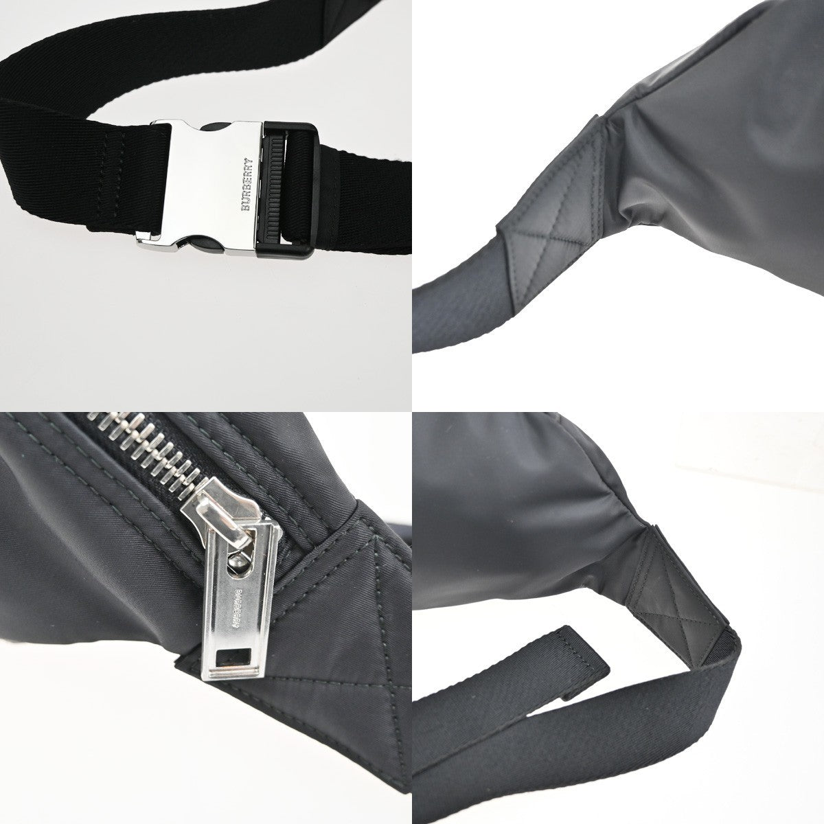 BURBERRY Logo Sonny Belt Bum Body Bag Nylon Black SHW 62CA650