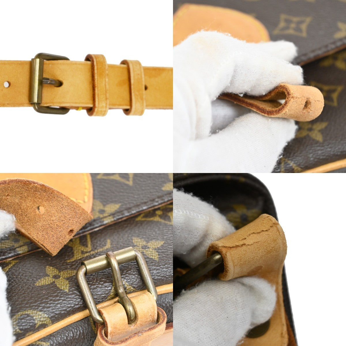 LOUIS VUITTON Cartouchiere MM Shoulder Bag Monogram Leather Brown M51253 83TA119
