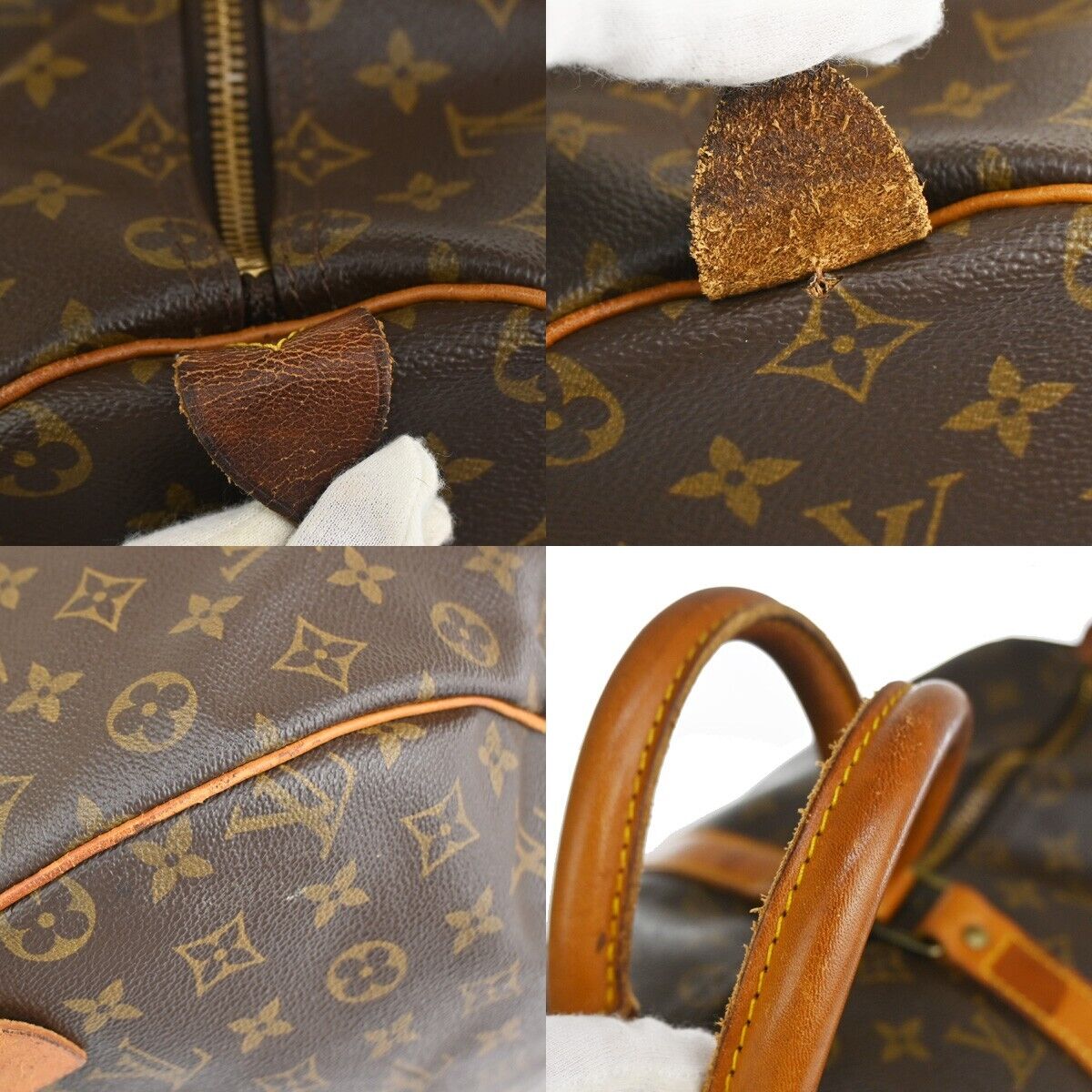 LOUIS VUITTON Keepall 50 Travel Hand Bag Monogram Leather Brown M41426 88YE260
