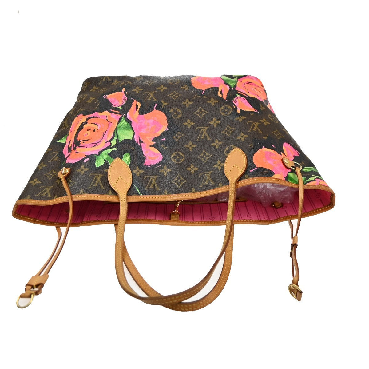 LOUIS VUITTON Neverfull MM Shoulder Bag Monogram Rose Leather BN M48613 678RP175