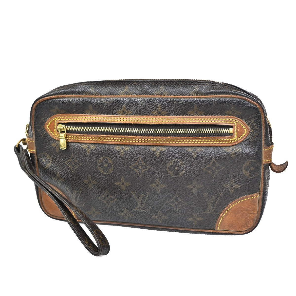 LOUIS VUITTON Marly Dragonne GM Clutch Hand Bag Monogram Brown M51825 62KC196