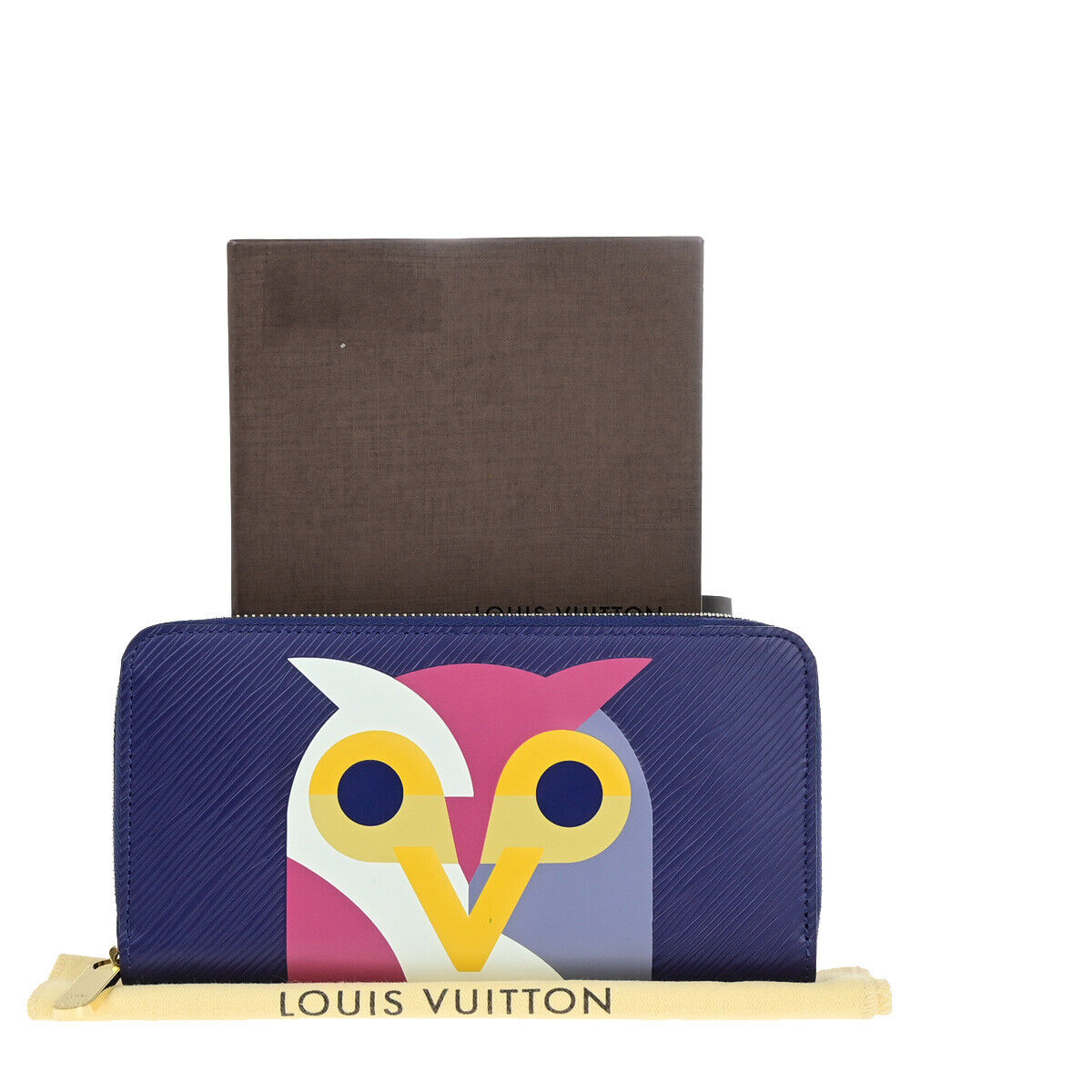 LOUIS VUITTON owl Night Bird Long Zippy Wallet Epi Leather Iris M42558 16RF193