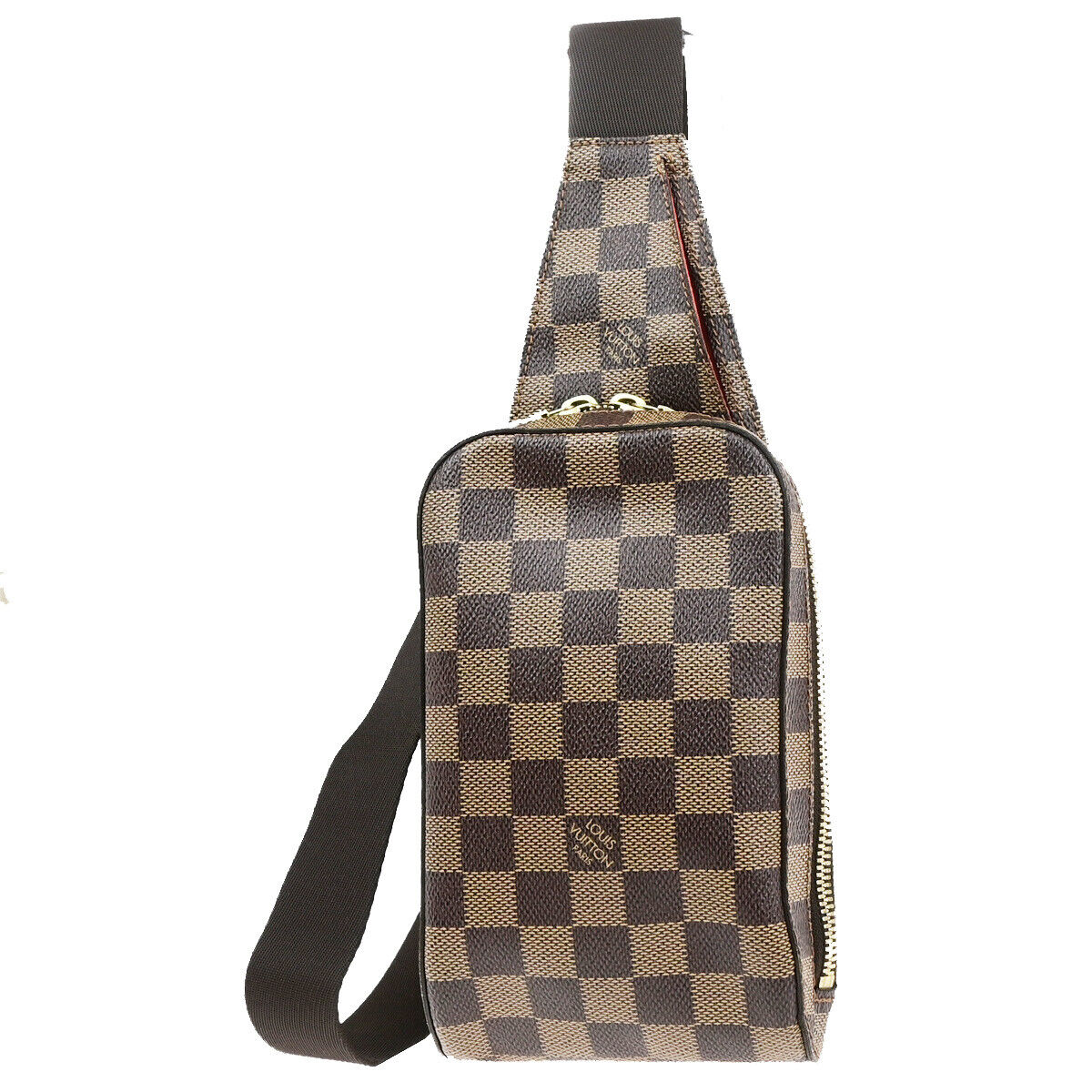 LOUIS VUITTON Geronimos Bum Body Bag Damier Ebene Leather Brown N51994 16YG630