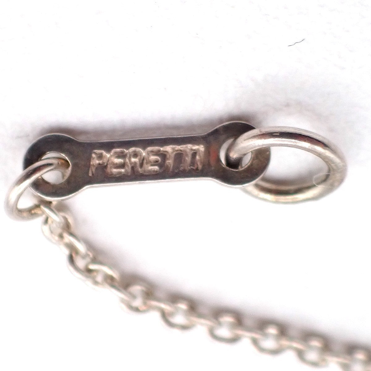 Tiffany & Co. Logo Tear Drop Chain Necklace Pendant Ag 925 Silver 09KC578