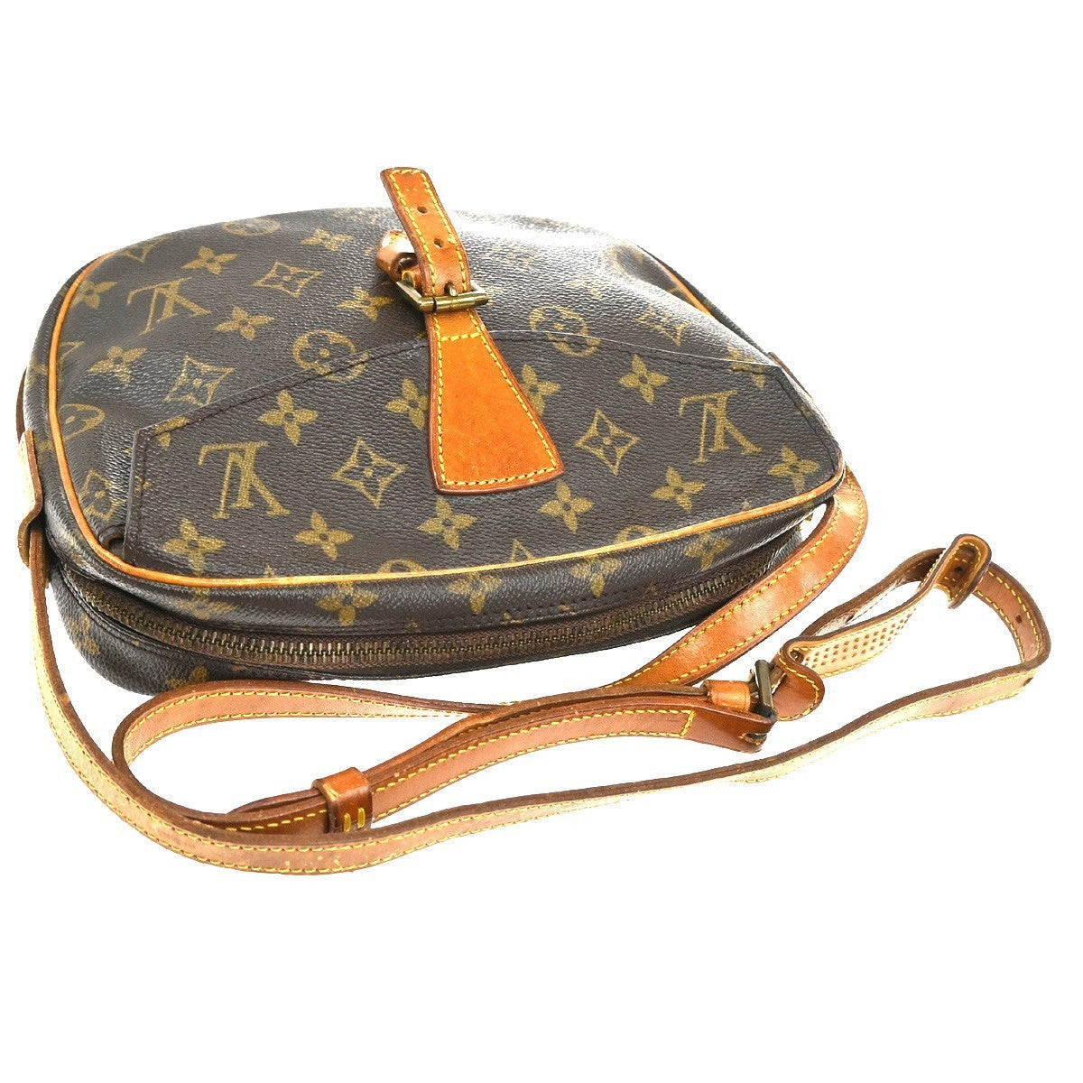 LOUIS VUITTON Jeune Fille MM Shoulder Bag Monogram Leather Brown M51226 37KC149