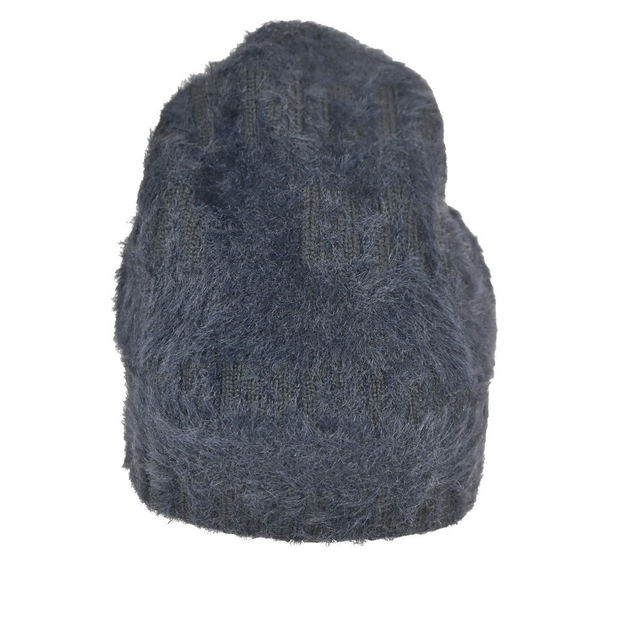 BALENCIAGA LOGO Knit Cap Onesize 55/61 Nylon Wool Fur Black 66RL700