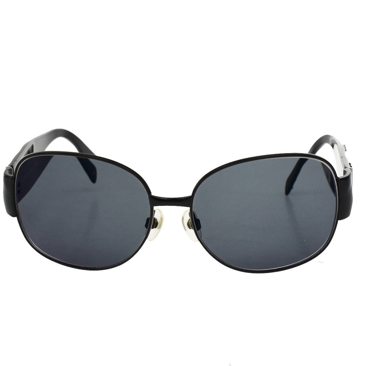 CHANEL CC Logo Sunglasses Eye Wear Rhinestone Plastic Black 4174-B 05RL311