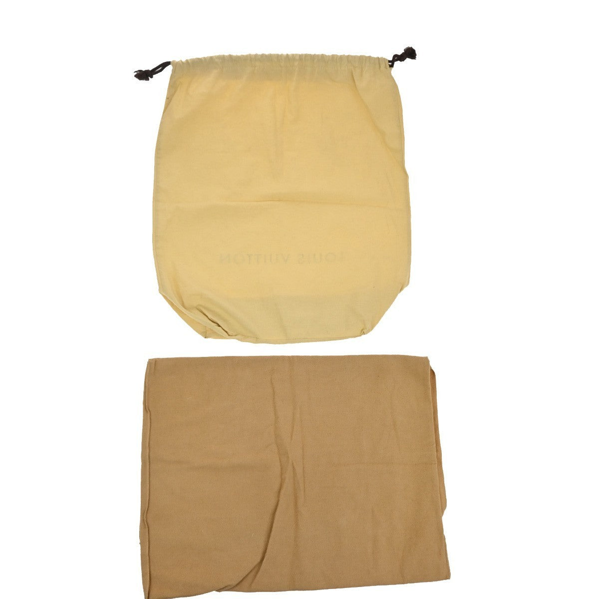 LOUIS VUITTON Logo 10 Set Dust Bag Drawstring Canvas Cotton Beige Brown 09KP296