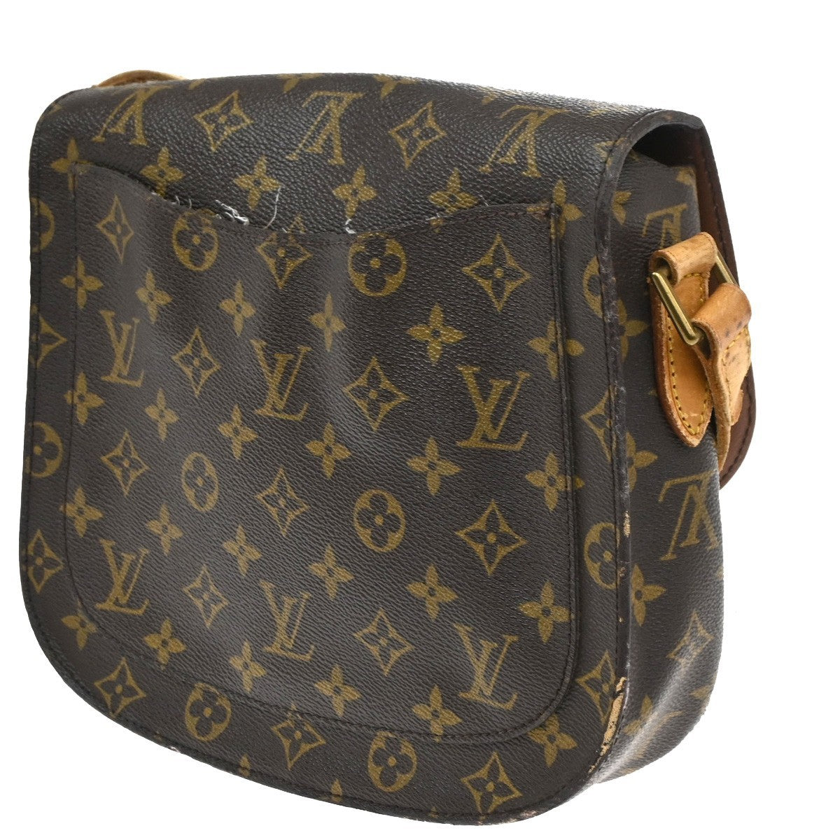 LOUIS VUITTON Saint Cloud GM Shoulder Bag Monogram Leather Brown M51242 33CA335