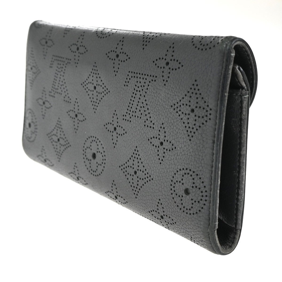 LOUIS VUITTON Portefeuille Amelia Wallet Monogram Mahina Gray M93761 09KC396