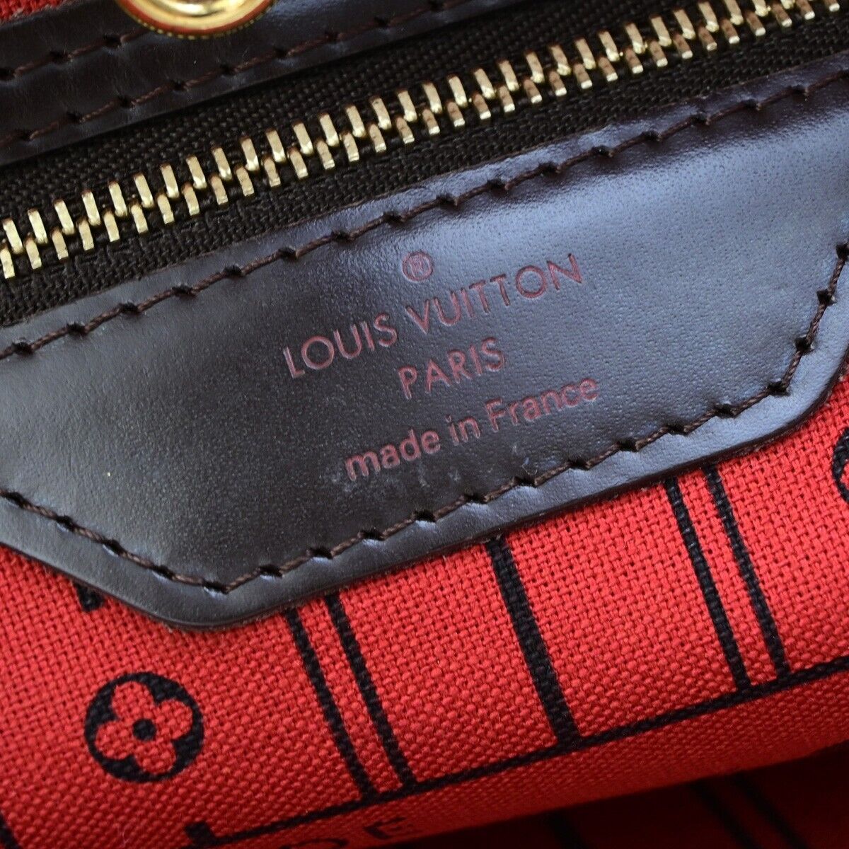 LOUIS VUITTON Neverfull MM Shoulder Bag Damier Ebene Leather BN N51105 94ED050