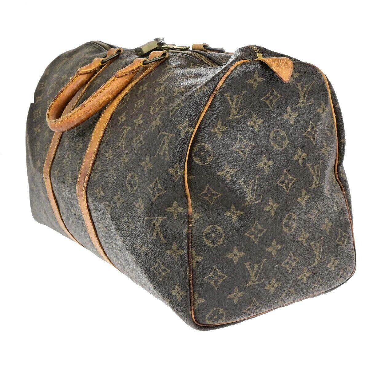 LOUIS VUITTON Keepall 45 Travel Hand Bag Monogram Leather Brown M41428 30ED017
