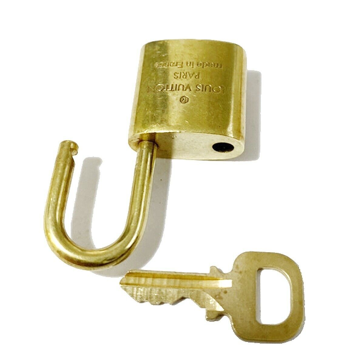 LOUIS VUITTON LV 10 SET PADLOCK KEY BAG CHARM CADENA GOLD-PLATED FRANCE 35MT191