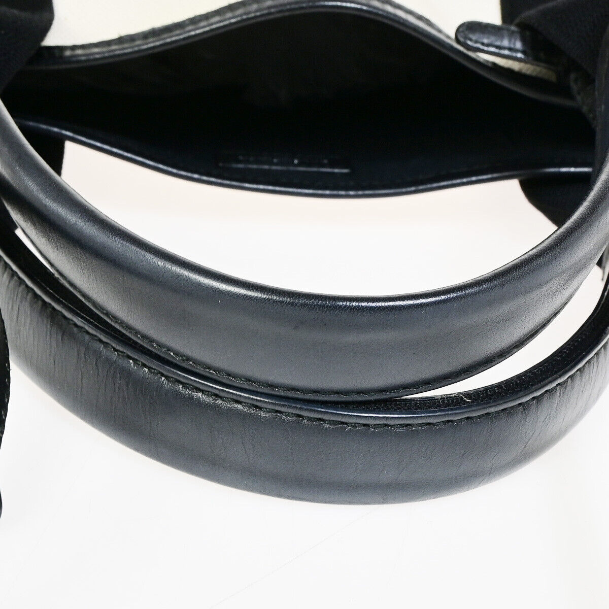 BALENCIAGA Navy Cabas XS 2Way Shoulder Hand Bag Canvas Leather WE BK 88YG007
