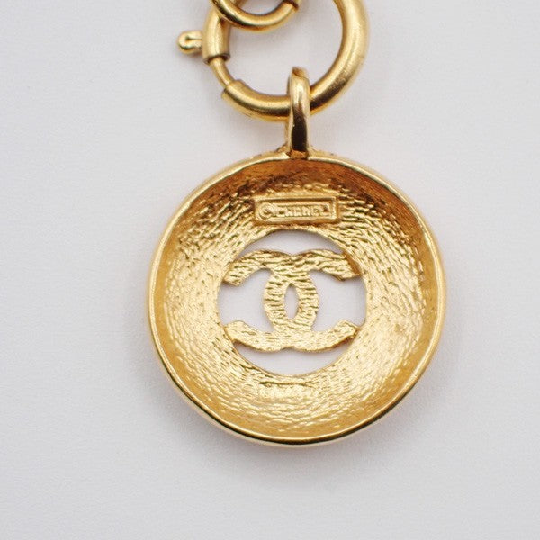 CHANEL CC Logos Chain Long Necklace Pendant Gold France Accessory 70RL693