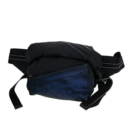 BOTTEGA VENETA Crossbody Belt Body Bag Nylon Black Blue Italy 82EC290
