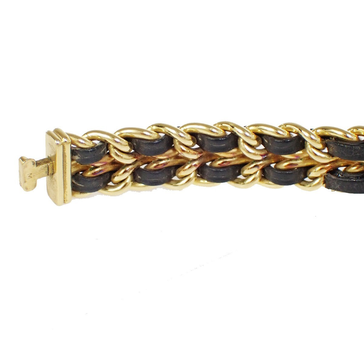 CHANEL Logo Premiere Watch H0001  #M Quartz Gold-Plated Leather GHW 685LC516