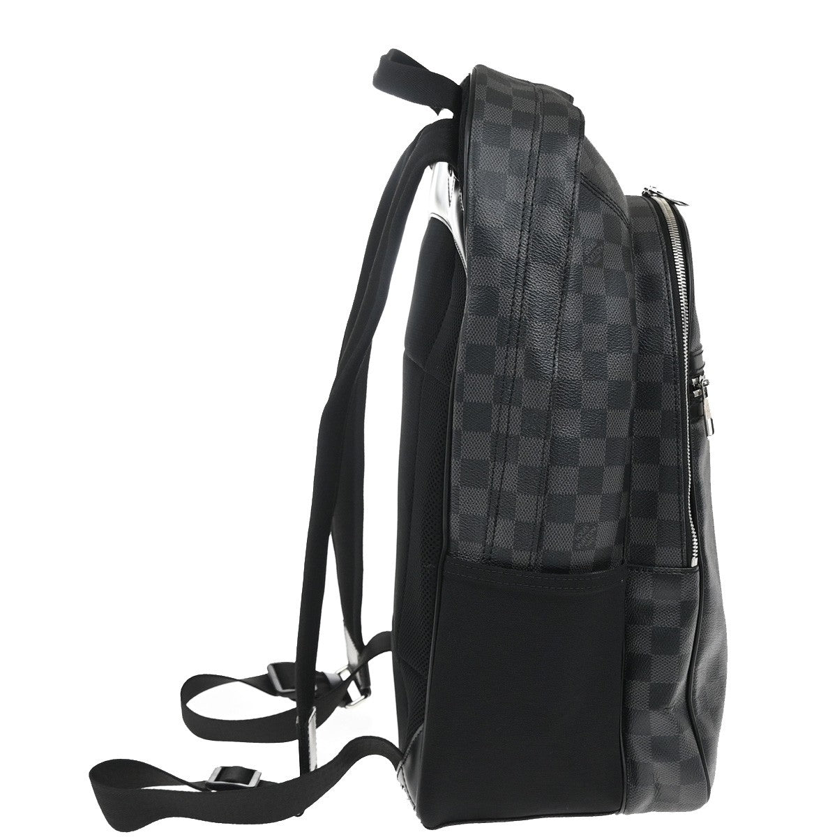 LOUIS VUITTON Michael Backpack Bag Damier Graphite Leather Black N58024 629RL413