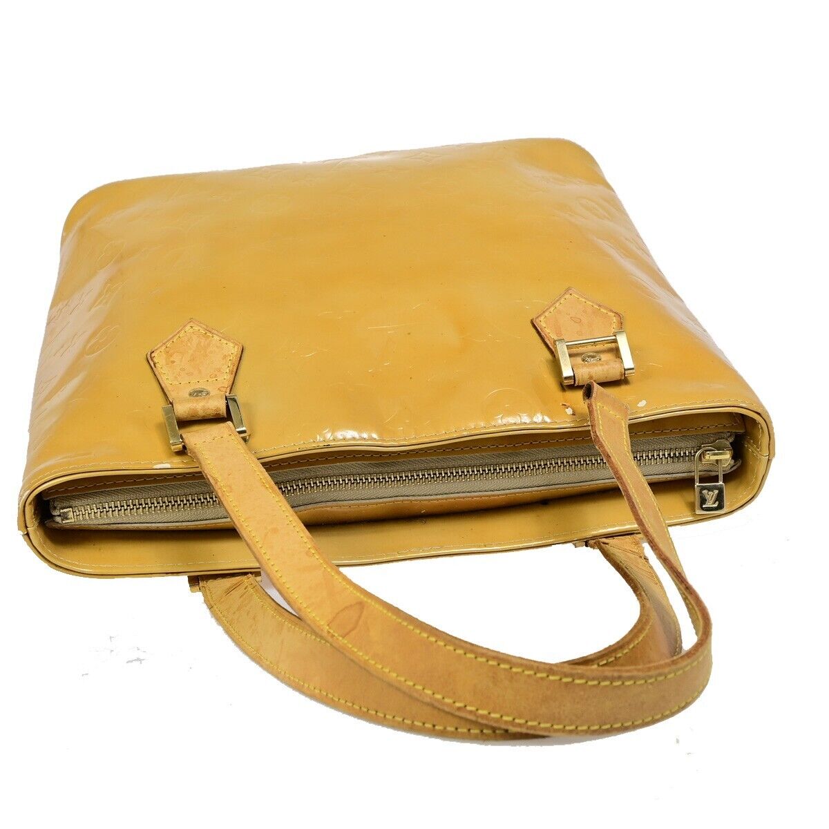 LOUIS VUITTON Houston Shoulder Bag Monogram Vernis Leather Beige M91004 09EB436