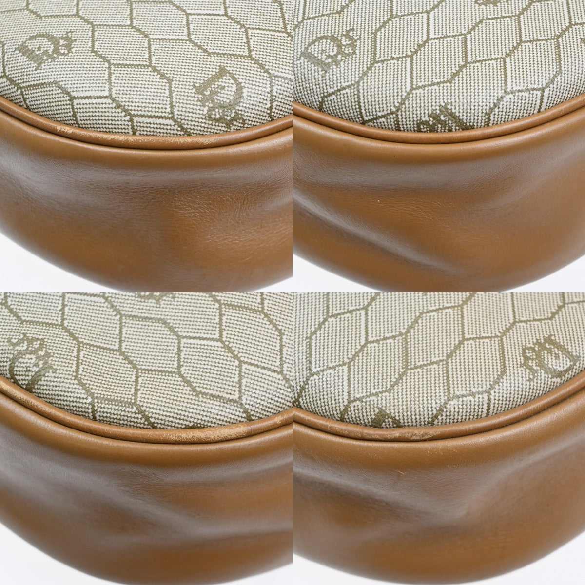 CHRISTIAN DIOR Logo Honeycomb Shoulder Bag PVC Leather BE BN GHW France 69MA651