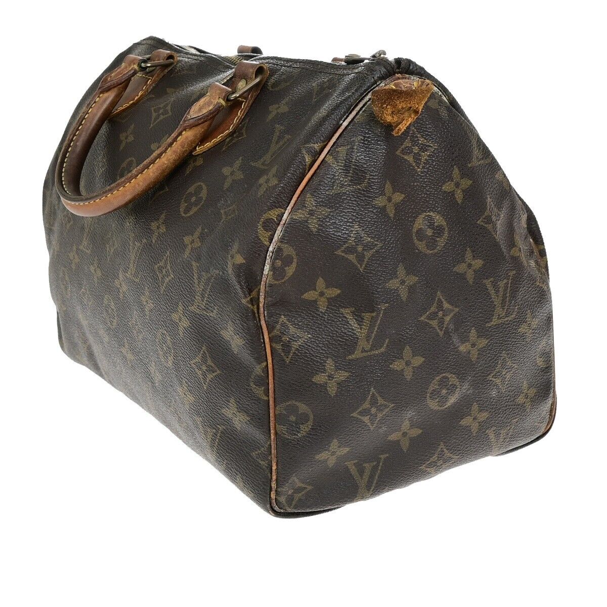 LOUIS VUITTON Speedy 30 Travel Hand Bag Monogram Leather Brown M41526 67ED027