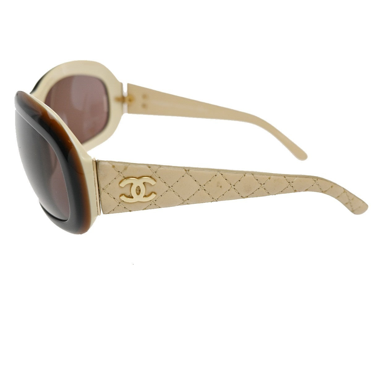 CHANEL CC Matelasse Sunglasses Eye Were 5116-Q Plastic Leather BN BE 63RL855