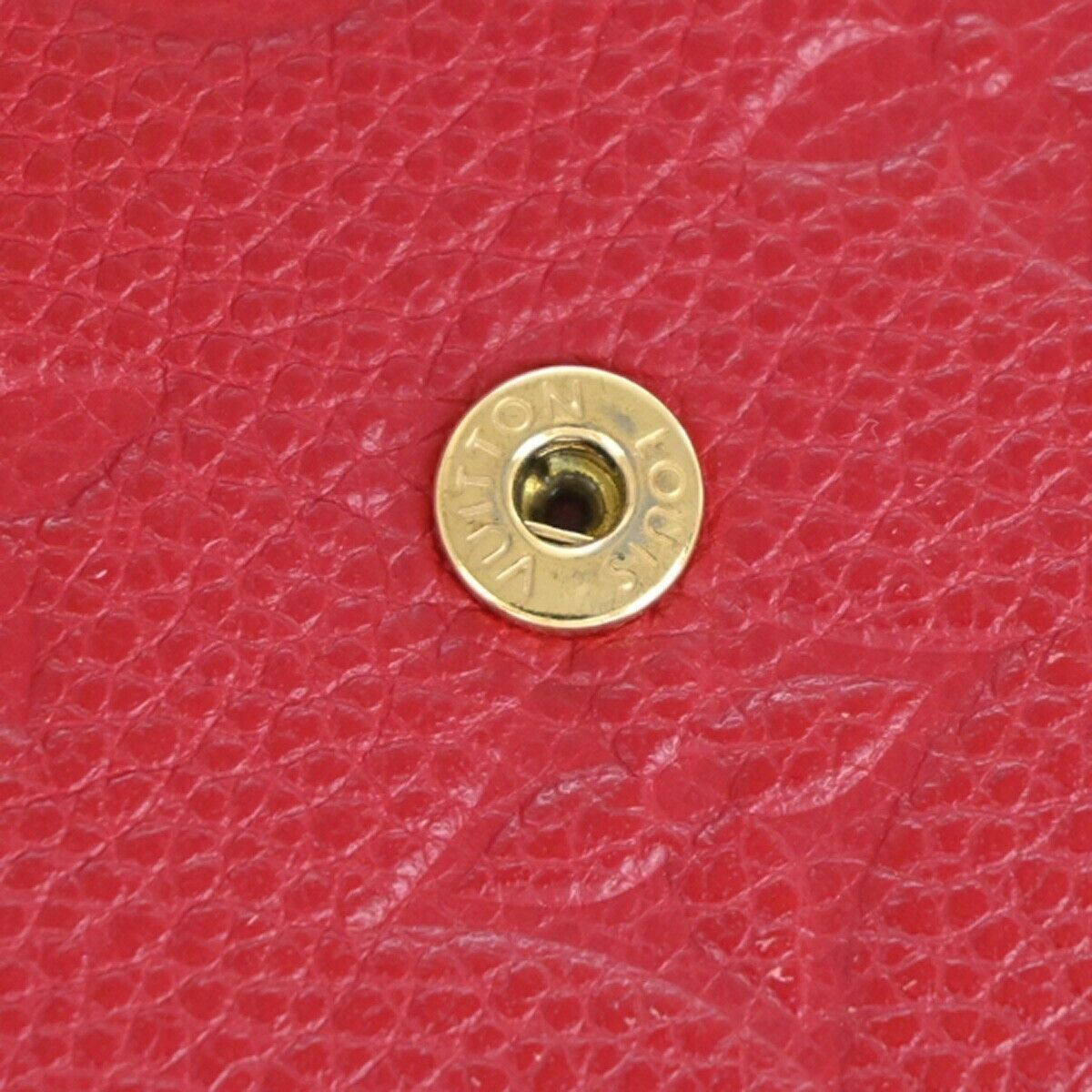LOUIS VUITTON Victorine Trifold Wallet Monogram Empreinte Red M63701 31YC416
