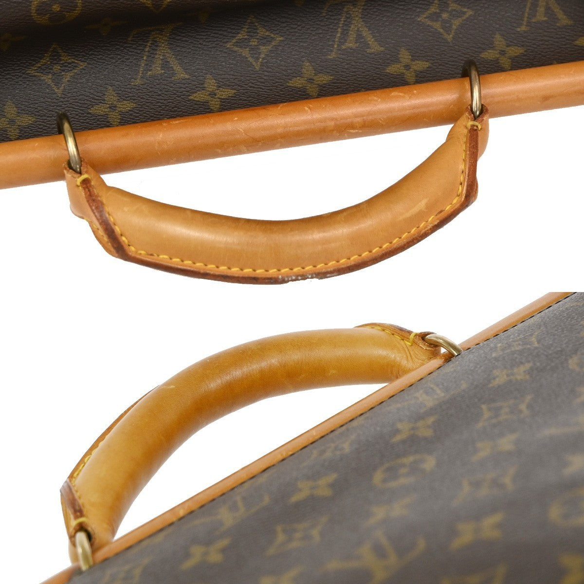 Louis Vuitton Sac Chasse Shoulder Hand Bag Monogram Leather Brown M41140 95PA019