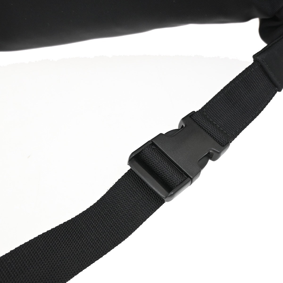 BALENCIAGA Logo Explorer Belt Bum Bag Canvas Leather Black Italy 85FC134