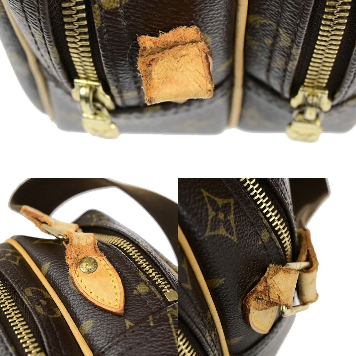 LOUIS VUITTON Reporter PM Crossbody Shoulder Bag Monogram Leather M45254 62ED257