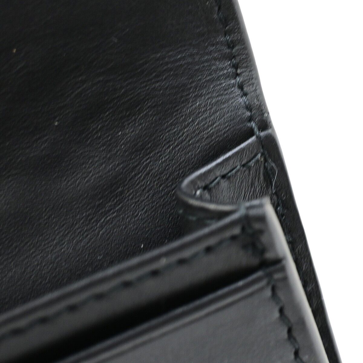 BOTTEGA VENETA Logo Intrecciato Card Holder Wallet Leather Black Italy 64FB224