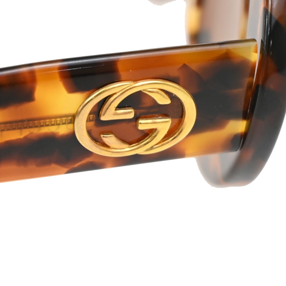 GUCCI Logo Sunglass GG 2410/S D19 Plastic Brown GHW Italy 09RL555