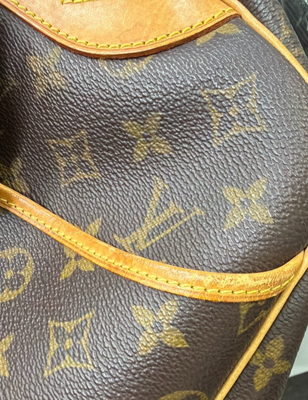 LOUIS VUITTON LV Logo Deauville Hand Bag Monogram Leather Brown M47270 73KC971