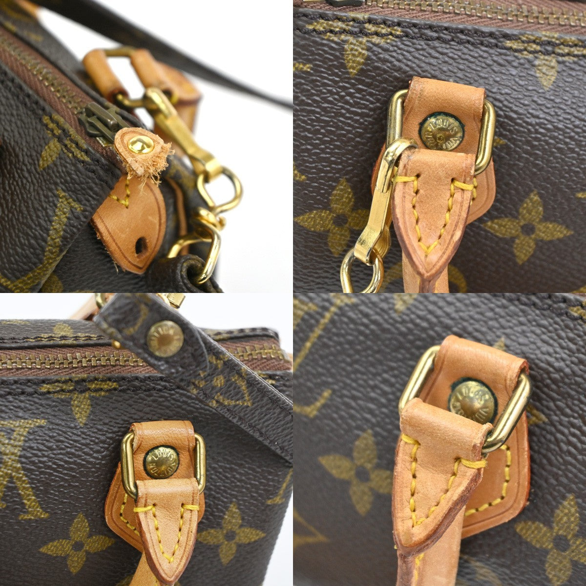 LOUIS VUITTON Mini Speedy 2Way Hand Bag Monogram Leather Brown M41534 98CA975