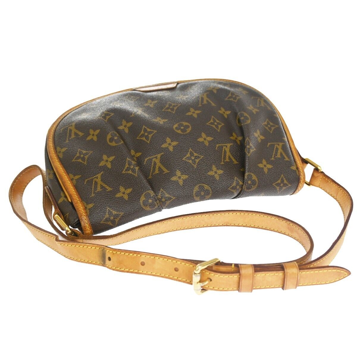 LOUIS VUITTON Menilmontant PM Shoulder Bag Monogram Leather BN M40474 72ED306