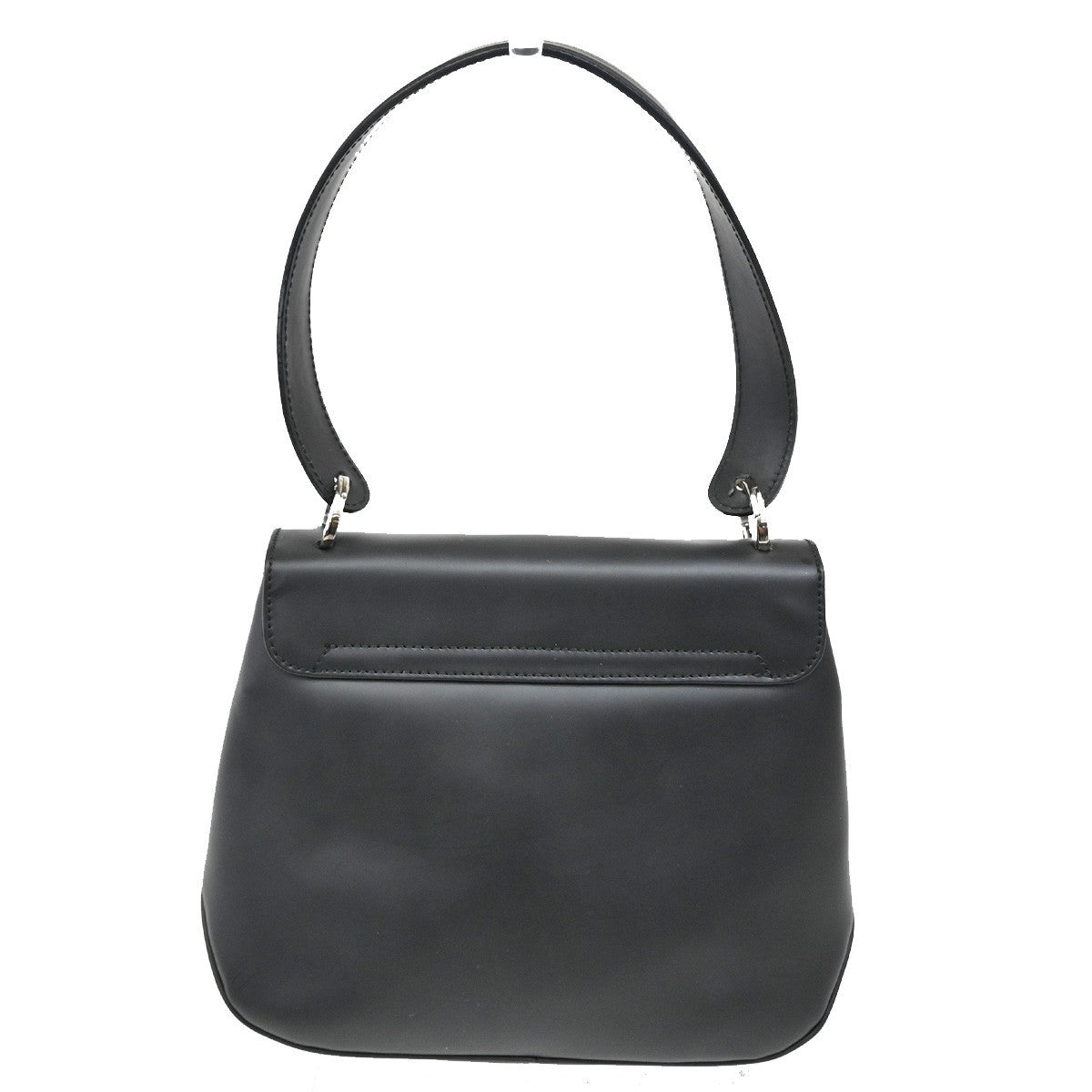 SALVATORE FERRAGAMO Logo Vara Shoulder Hand Bag PVC Black 07KB745