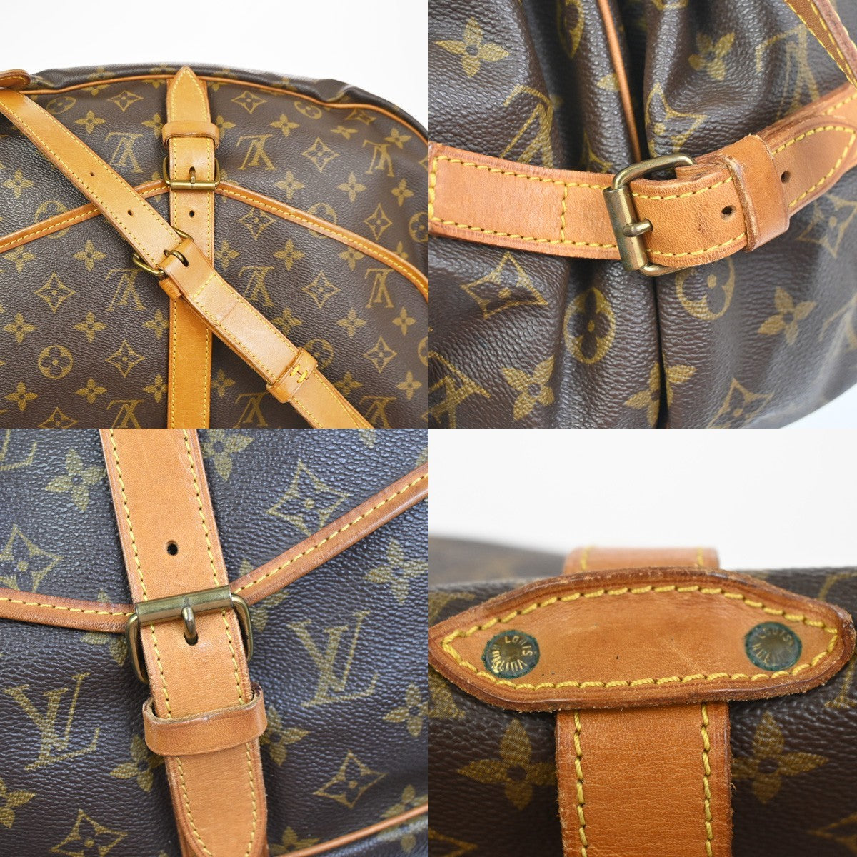 LOUIS VUITTON Saumur 35 Shoulder Bag Monogram Leather BN France M42254 74KC830