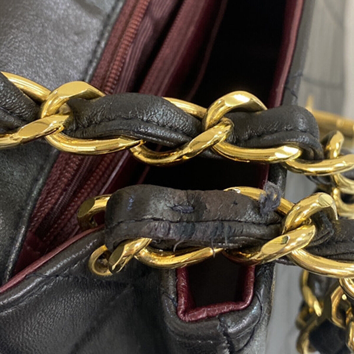CHANEL CC Logo Matelasse 25 Chain Shoulder Bag Leather Black GHW France 705RJ883
