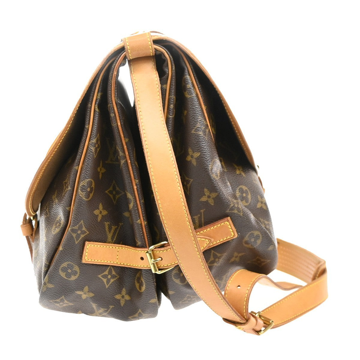 LOUIS VUITTON Saumur 35 Shoulder Bag Monogram Leather BN France M42254 72SA087