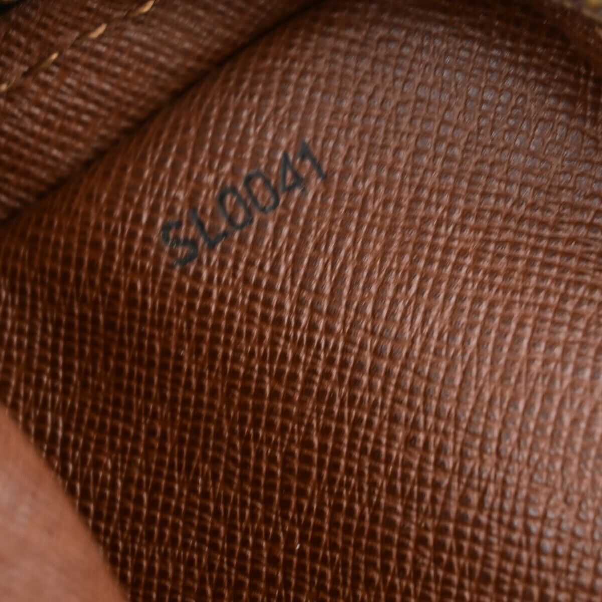 LOUIS VUITTON Danube Shoulder Bag Monogram Leather Brown France M45266 64ED013