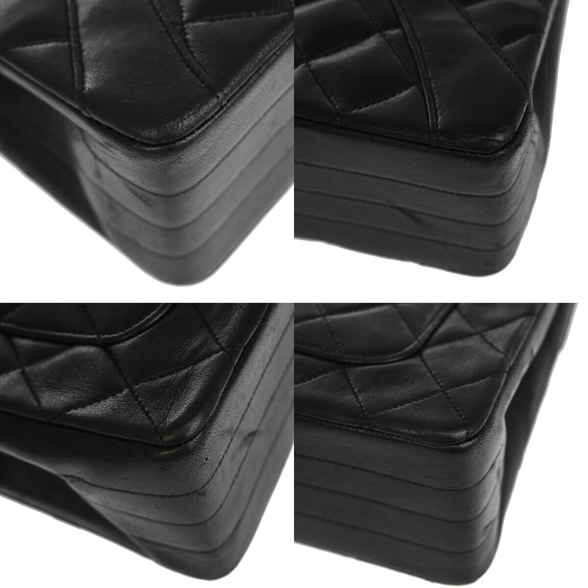 CHANEL CC Matelasse 25 Chain Shoulder Bag Leather Black GHW Vintage 834RJ426