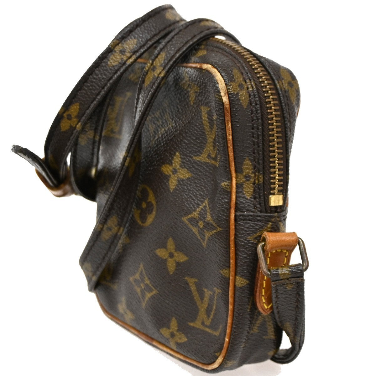 LOUIS VUITTON LV Mini Danube Shoulder Bag Monogram Leather Brown M45268 86CA475